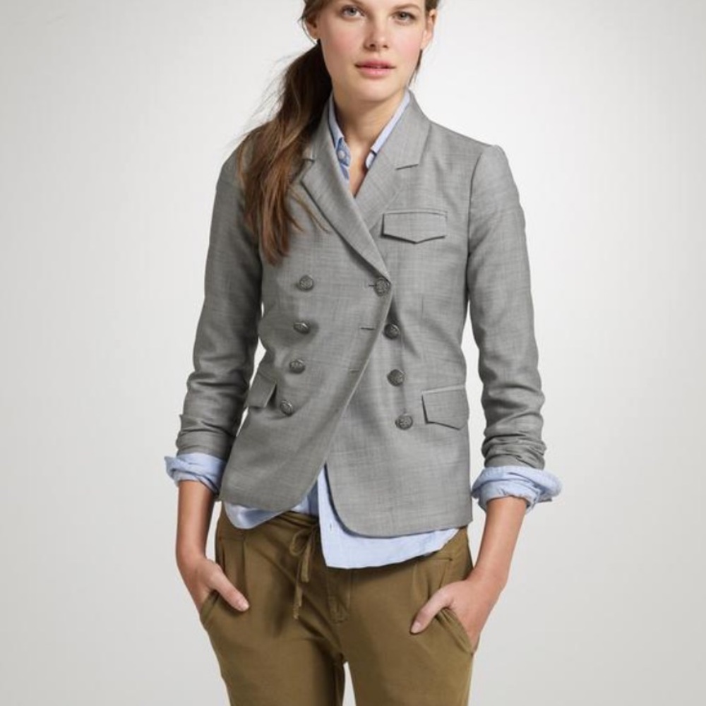 J.crew Black Double-breasted Bonnie Wool Blazer 4